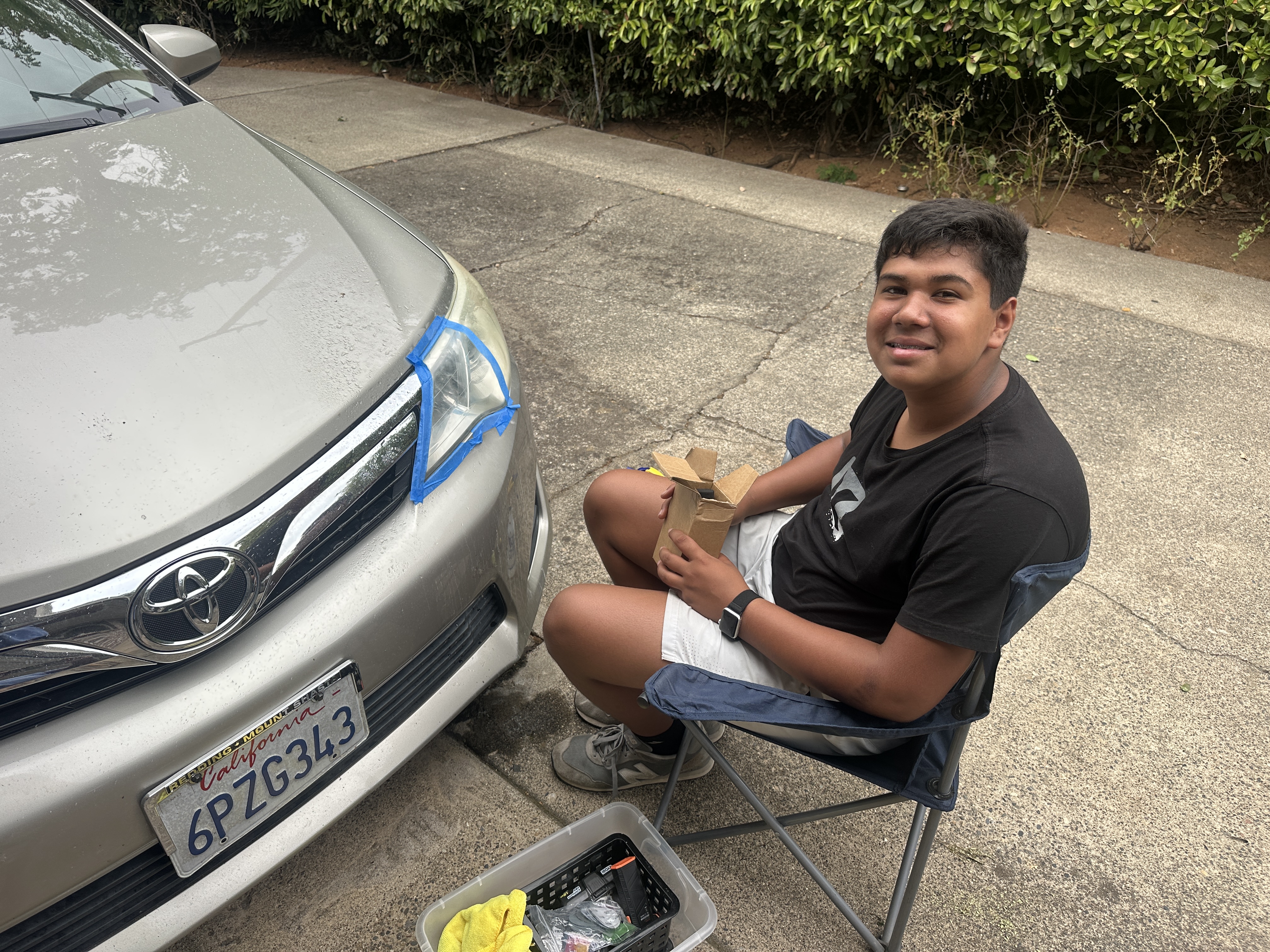 Jonah detailing a sedan